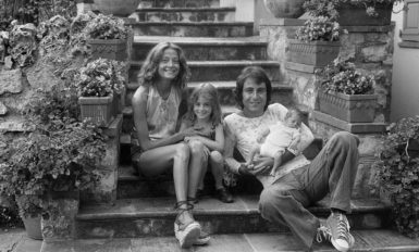 Michel et Chantal Delpech, 1970 avec leur fille Garance 